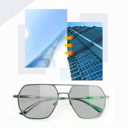 Gafas de sol de montura irregular con protección UV y lentes polarizada
