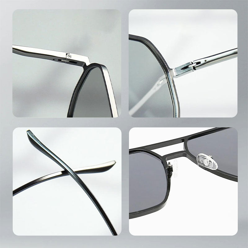 Gafas de sol de montura irregular con protección UV y lentes polarizada
