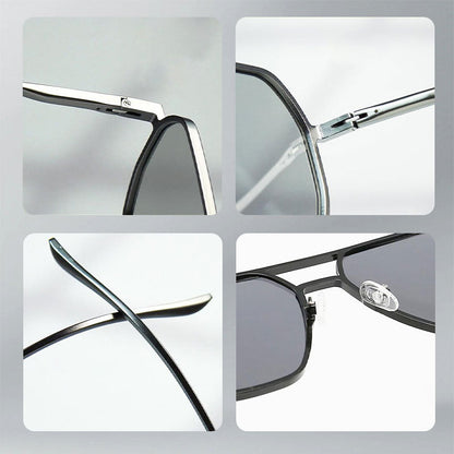 Gafas de sol de montura irregular con protección UV y lentes polarizada