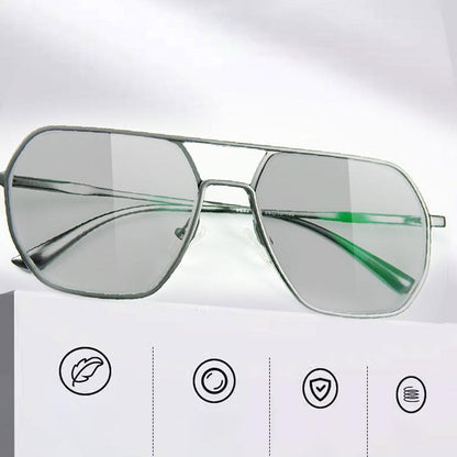 Gafas de sol de montura irregular con protección UV y lentes polarizada