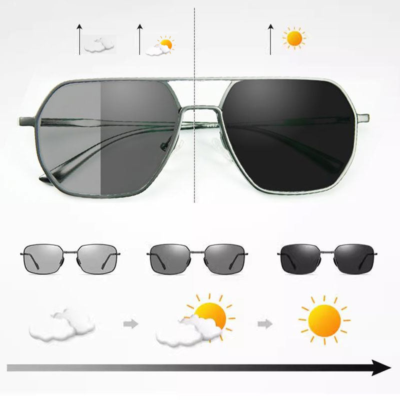 Gafas de sol de montura irregular con protección UV y lentes polarizada
