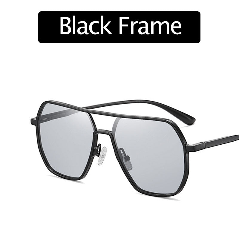 Gafas de sol de montura irregular con protección UV y lentes polarizada