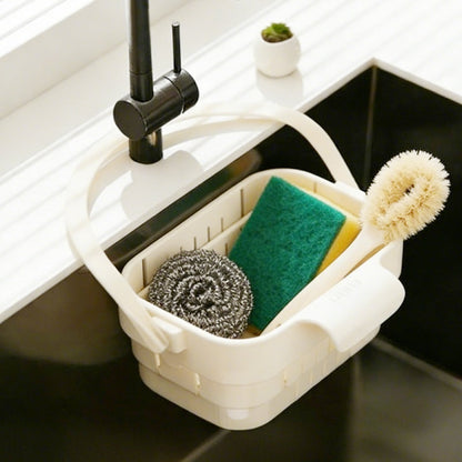 Cesta coladora plegable para grifo y fregadero