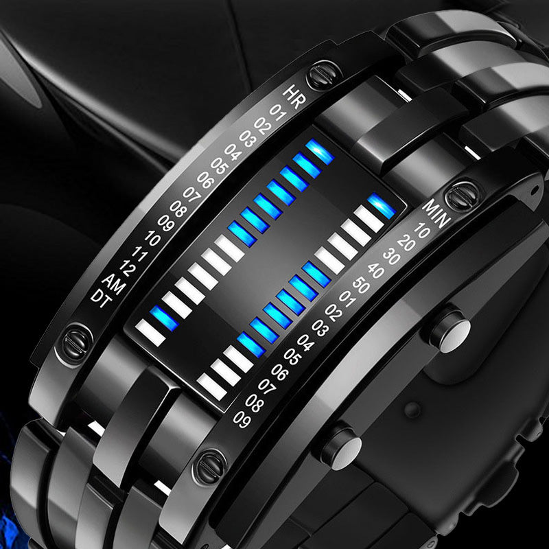 ⌚ ¡TIEMPO LIMITADO 50% DE DESCUENTO! ✨ Reloj LED binario masculino – Acero inoxidable, luz azul, deportivo, resistente al agua, moderno ⚡