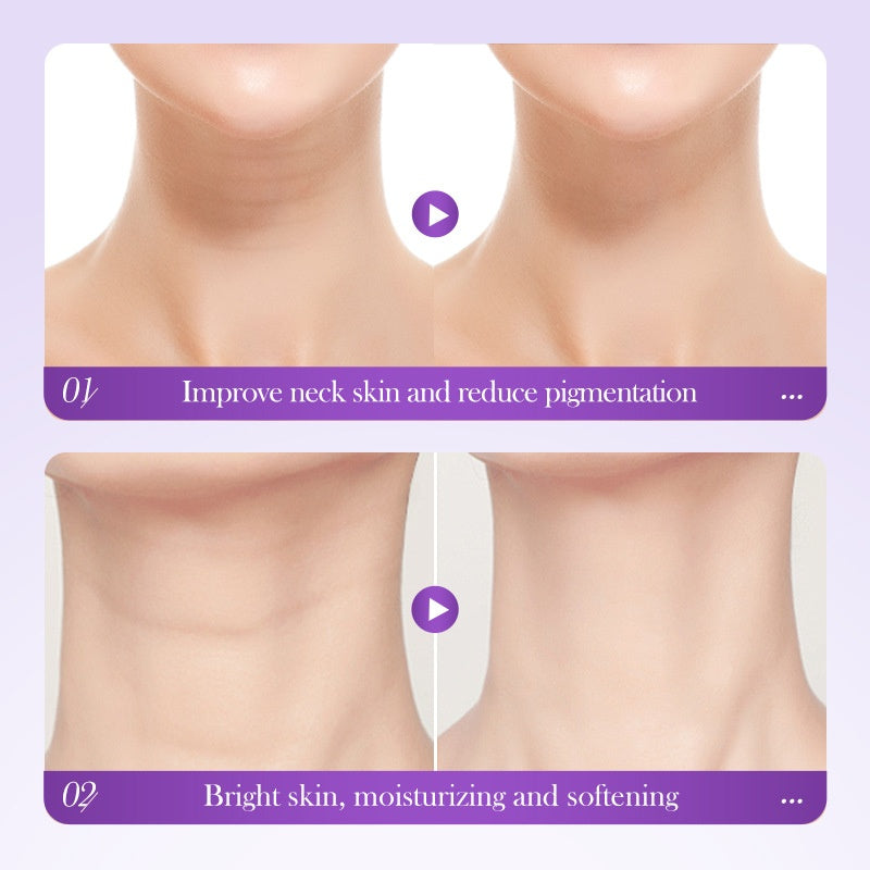 Crema reafirmante de colágeno para el cuello con rodillo de masaje