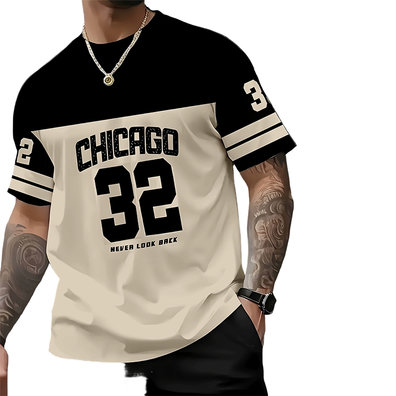 Camiseta informal con estampado gráfico para hombre