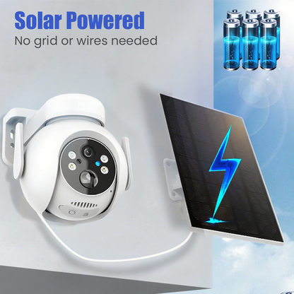 Cámara de Seguridad Solar Impermeable con Visión Nocturna