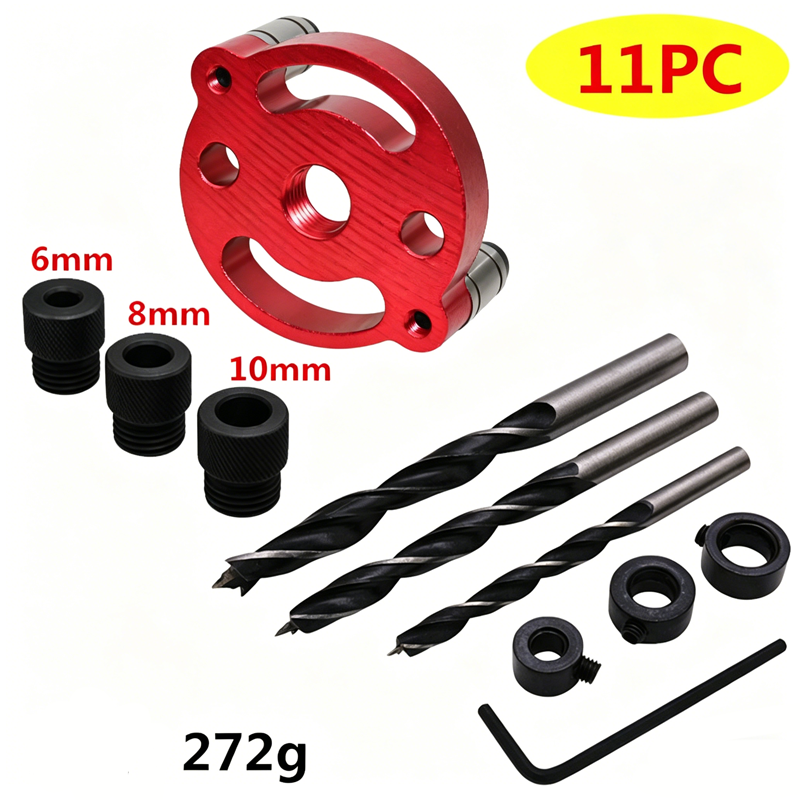 🔨 Kit de plantilla para espigas autocentrantes: ¡uniones perfectas, sin conjeturas! 🪚✨ Taladra agujeros perfectamente centrados en todo momento: el secreto de la carpintería de nivel profesional. 🛠️💥