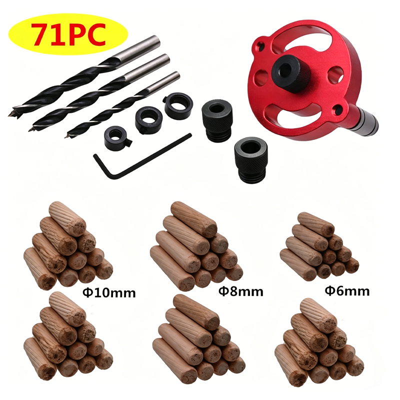 🔨 Kit de plantilla para espigas autocentrantes: ¡uniones perfectas, sin conjeturas! 🪚✨ Taladra agujeros perfectamente centrados en todo momento: el secreto de la carpintería de nivel profesional. 🛠️💥