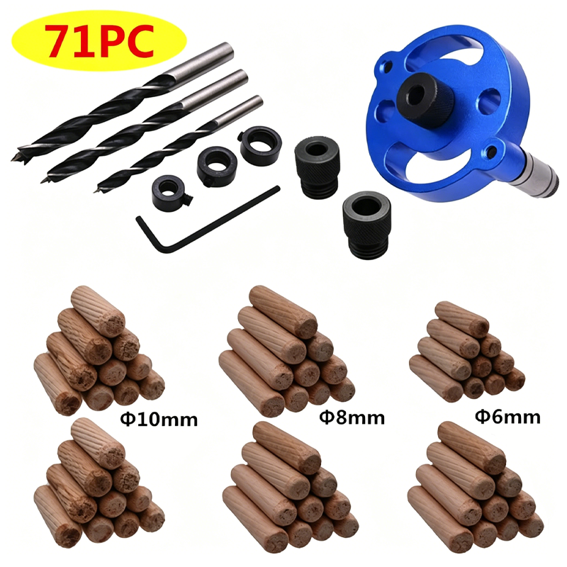 🔨 Kit de plantilla para espigas autocentrantes: ¡uniones perfectas, sin conjeturas! 🪚✨ Taladra agujeros perfectamente centrados en todo momento: el secreto de la carpintería de nivel profesional. 🛠️💥