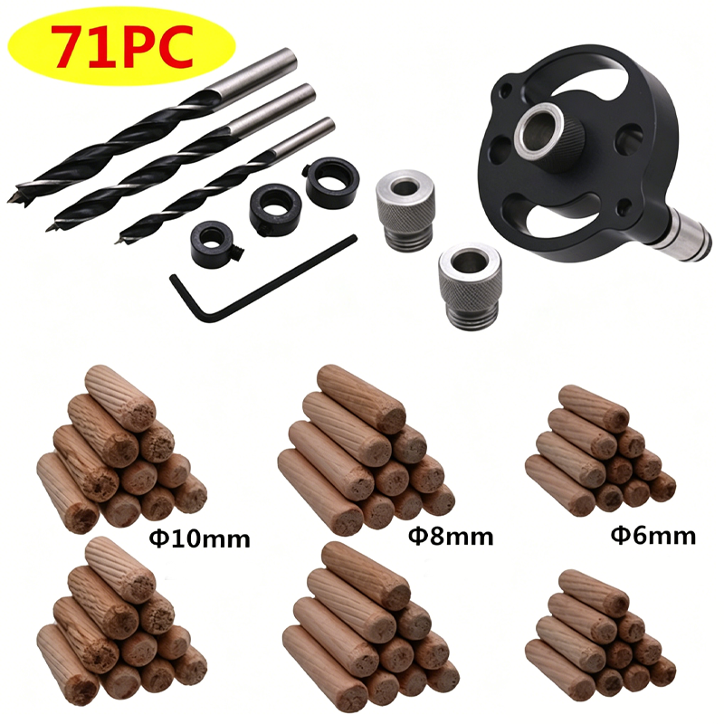 🔨 Kit de plantilla para espigas autocentrantes: ¡uniones perfectas, sin conjeturas! 🪚✨ Taladra agujeros perfectamente centrados en todo momento: el secreto de la carpintería de nivel profesional. 🛠️💥