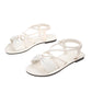 Sandalias planas con tiras cruzadas para mujer