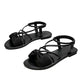 Sandalias planas con tiras cruzadas para mujer