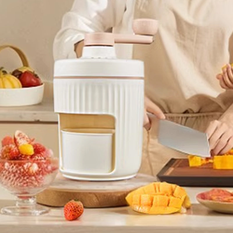 Máquina de hielo raspada portátil manual para el hogar con bandeja para cubitos