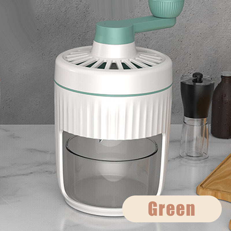 Máquina de hielo raspada portátil manual para el hogar con bandeja para cubitos