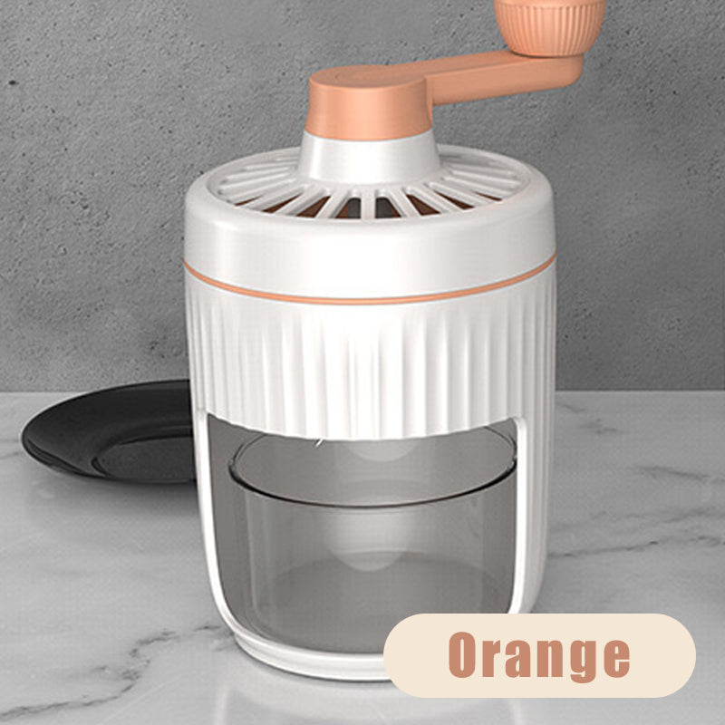 Máquina de hielo raspada portátil manual para el hogar con bandeja para cubitos