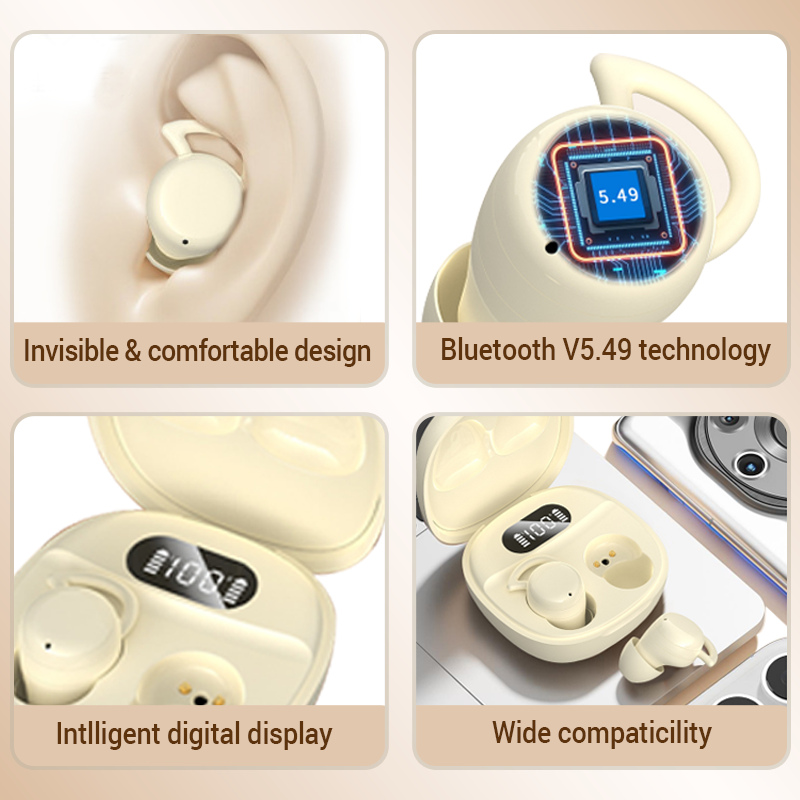 Auriculares Bluetooth Inalámbricos Invisibles Intrauriculares para Dormir