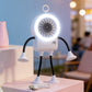 Ventilador de mesa robótico flexible con luz LED