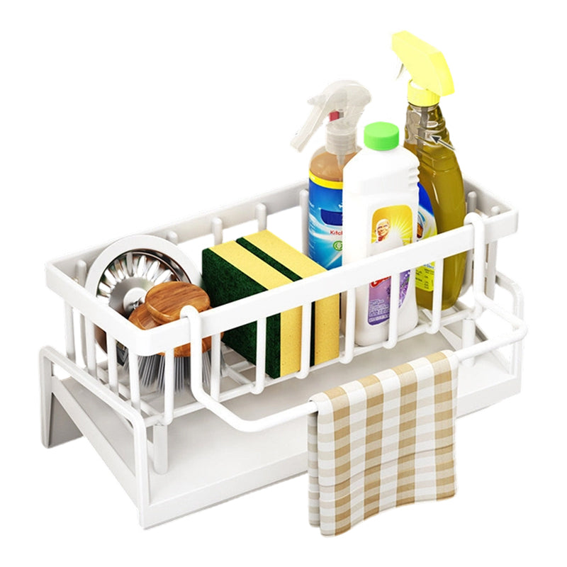 Escurridor de fregadero multifuncional para organización de cocina