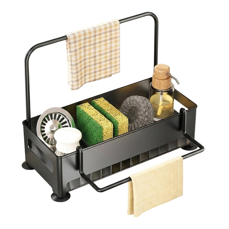 Escurridor de fregadero multifuncional para organización de cocina