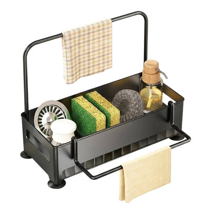 Escurridor de fregadero multifuncional para organización de cocina