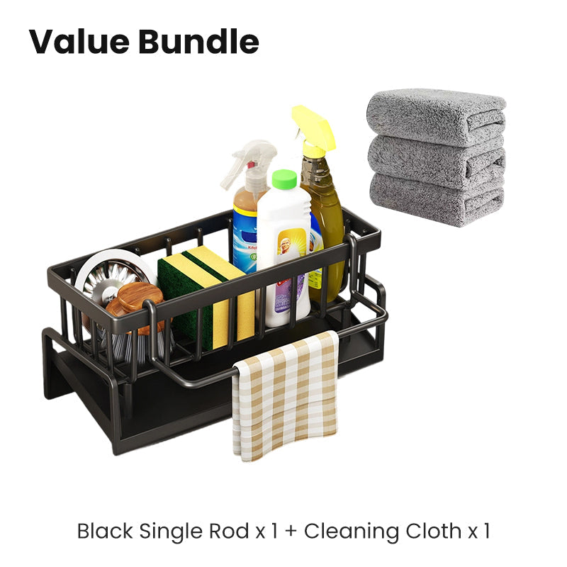 Escurridor de fregadero multifuncional para organización de cocina