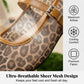 Flats de Malla para Mujer con Estampado de Leopardo Estilo Mary Jane