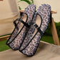 Flats de Malla para Mujer con Estampado de Leopardo Estilo Mary Jane