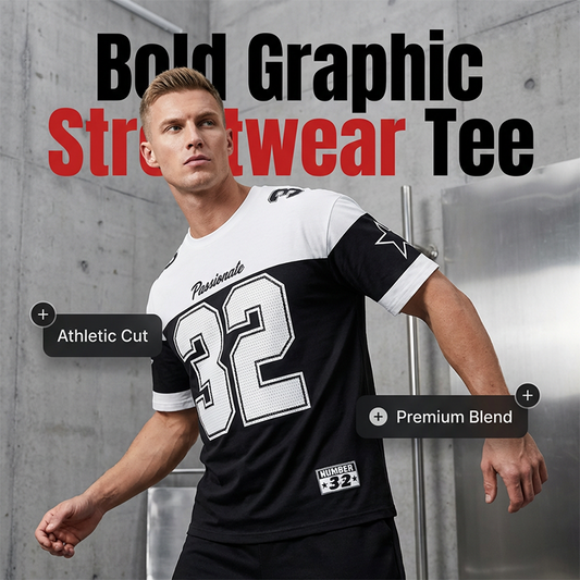 Camiseta informal con estampado gráfico para hombre