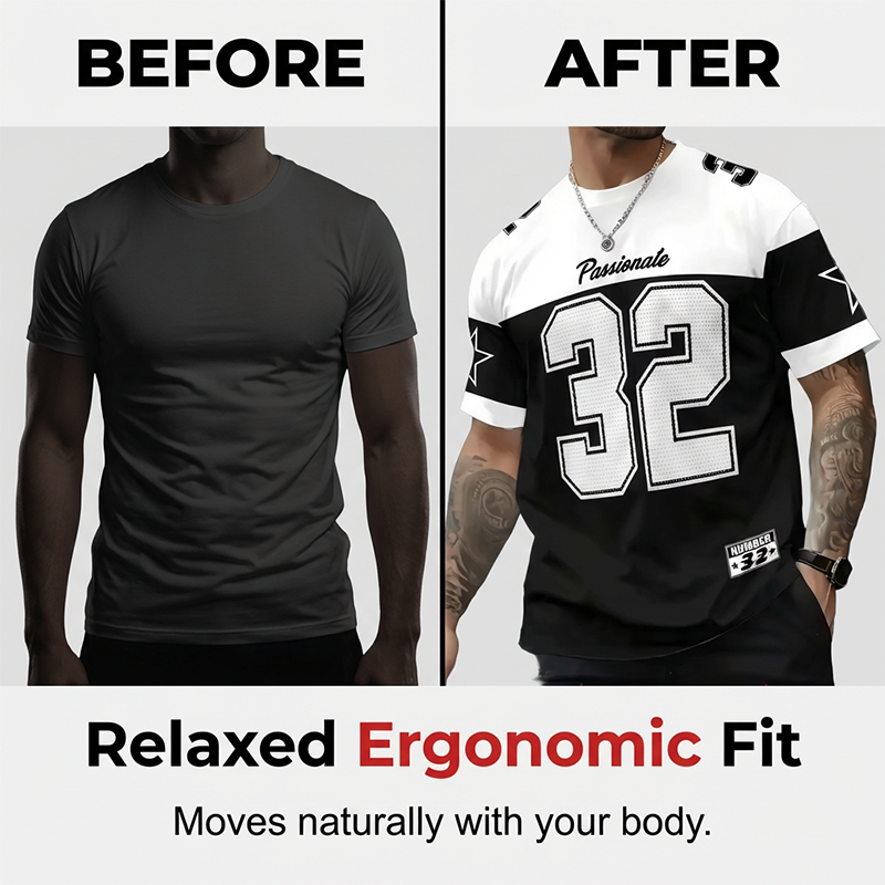 Camiseta informal con estampado gráfico para hombre