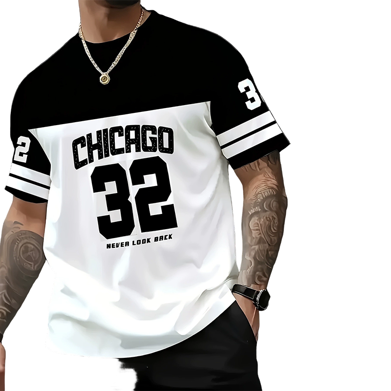 Camiseta informal con estampado gráfico para hombre