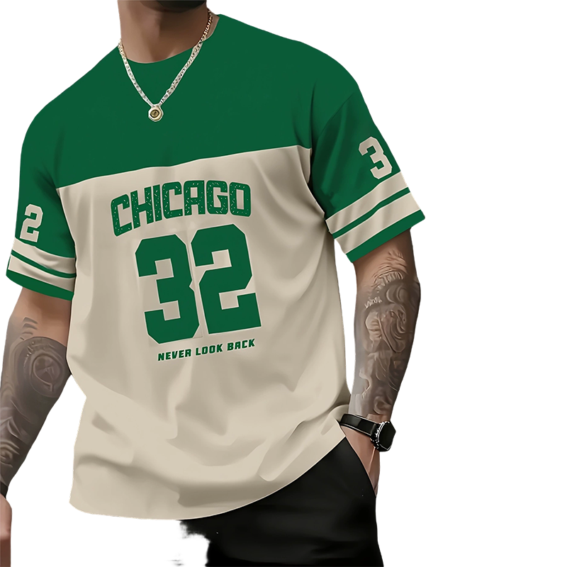 Camiseta informal con estampado gráfico para hombre