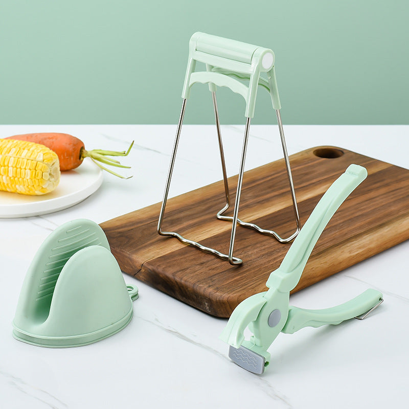 Pinza de Silicona Antiquemaduras Multifunción para Cocina, Clip para Ollas y Boles, Soporte para Cucharas