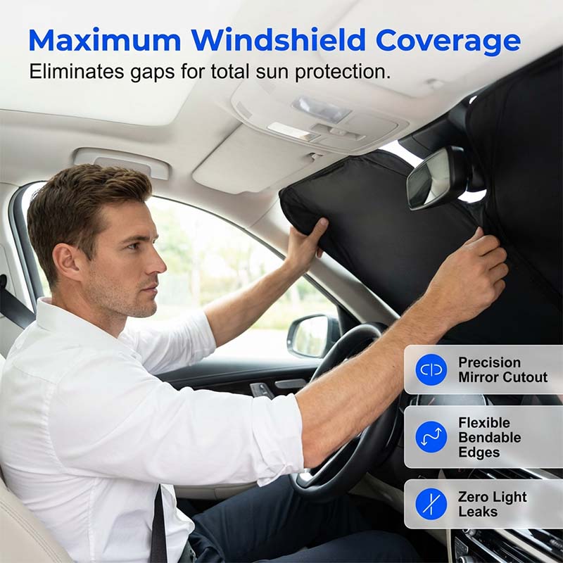 Parasol Plegable para Parabrisas de Auto, Protector Solar UV