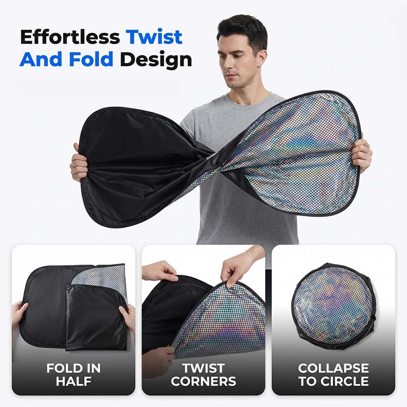 Parasol Plegable para Parabrisas de Auto, Protector Solar UV