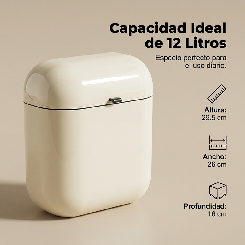 Bote de basura de cocina montado en la pared con tapa