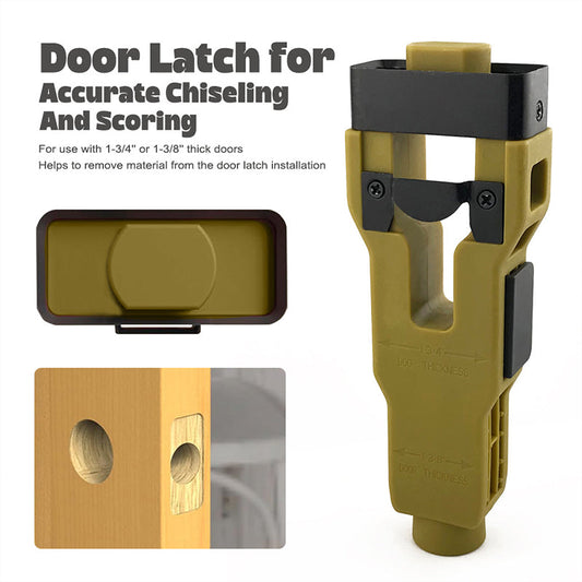 🔨 ¡OFERTA ESPECIAL 30% DE DESCUENTO POR TIEMPO LIMITADO! ⏰ Herramienta Profesional de Instalación de Pasador de Puerta – Guía de Morteado Precisa, Ajustable, Cuchilla Integrada y ABS Durable ✨