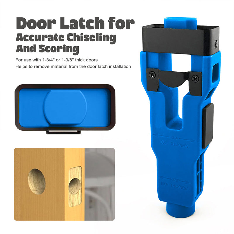 🔨 ¡OFERTA ESPECIAL 30% DE DESCUENTO POR TIEMPO LIMITADO! ⏰ Herramienta Profesional de Instalación de Pasador de Puerta – Guía de Morteado Precisa, Ajustable, Cuchilla Integrada y ABS Durable ✨