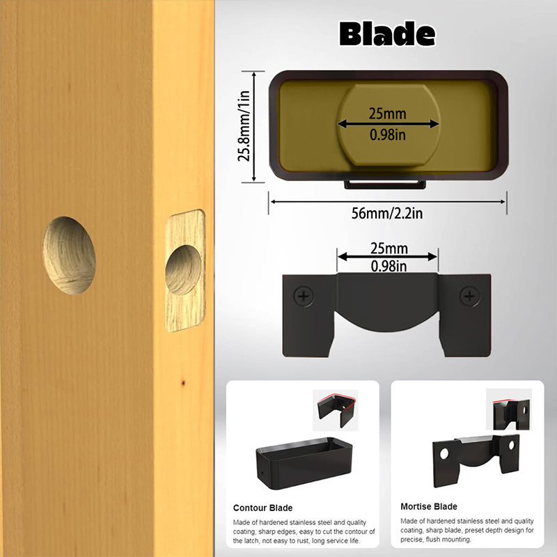 🔨 ¡OFERTA ESPECIAL 30% DE DESCUENTO POR TIEMPO LIMITADO! ⏰ Herramienta Profesional de Instalación de Pasador de Puerta – Guía de Morteado Precisa, Ajustable, Cuchilla Integrada y ABS Durable ✨