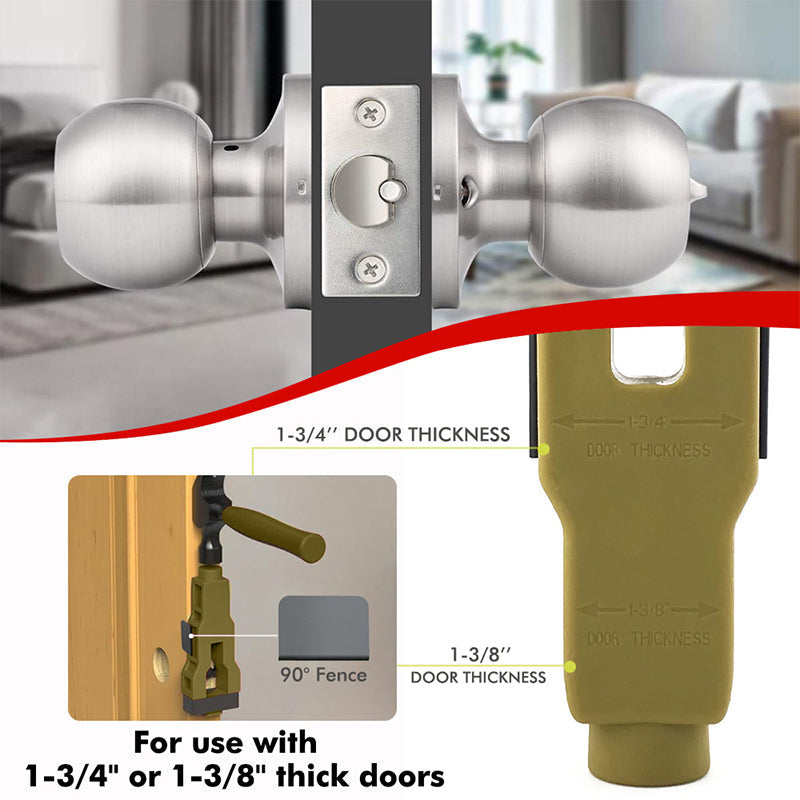 🔨 ¡OFERTA ESPECIAL 30% DE DESCUENTO POR TIEMPO LIMITADO! ⏰ Herramienta Profesional de Instalación de Pasador de Puerta – Guía de Morteado Precisa, Ajustable, Cuchilla Integrada y ABS Durable ✨