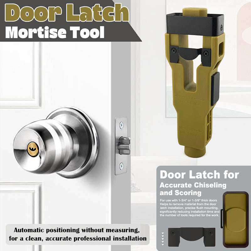 🔨 ¡OFERTA ESPECIAL 30% DE DESCUENTO POR TIEMPO LIMITADO! ⏰ Herramienta Profesional de Instalación de Pasador de Puerta – Guía de Morteado Precisa, Ajustable, Cuchilla Integrada y ABS Durable ✨