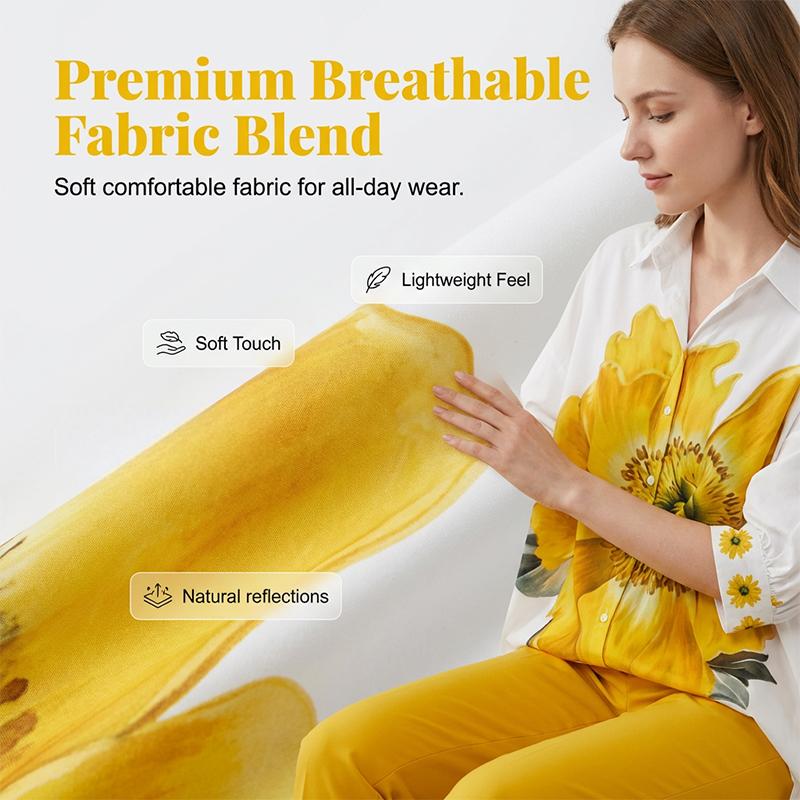 Conjunto de dos piezas para mujer con estampado floral