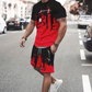 Conjunto de Playera y Short para Hombre con Estampado Gráfico