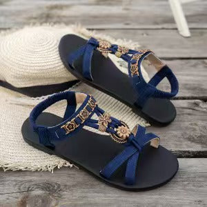 Sandalias Planas para Mujer, Cómodas y Frescas con Punta Redonda