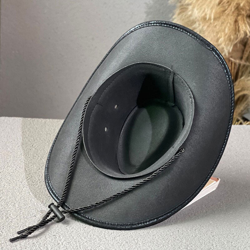 Sombrero Vaquero de Ala Ancha Vintage con Correa