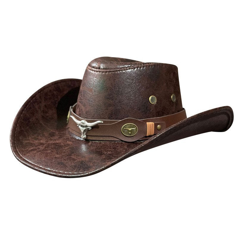 Sombrero Vaquero de Ala Ancha Vintage con Correa