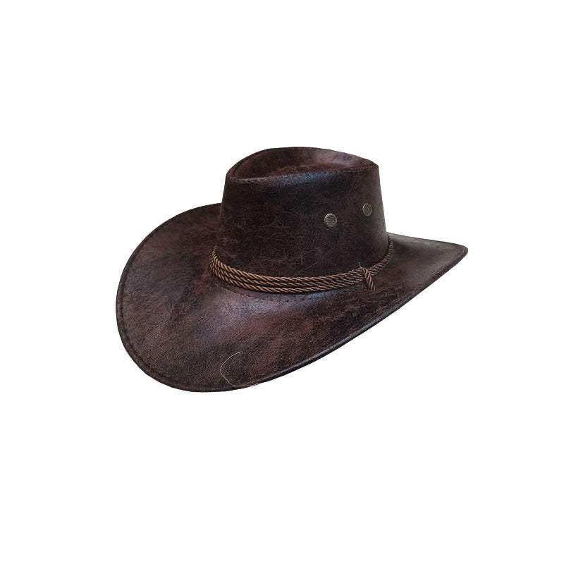 Sombrero Vaquero de Ala Ancha Vintage con Correa
