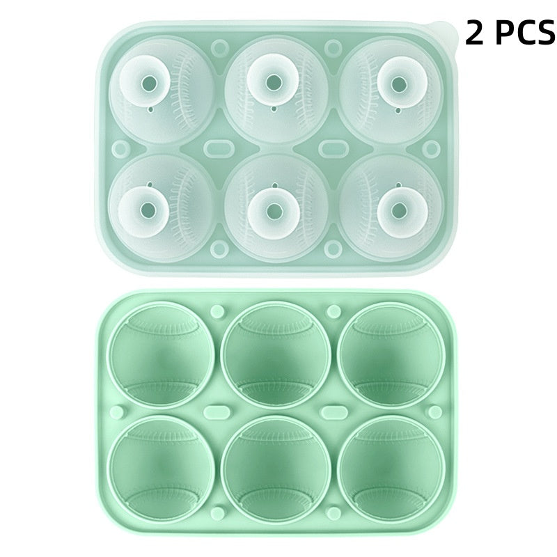 Baseball Sphere Ice Cube Mold