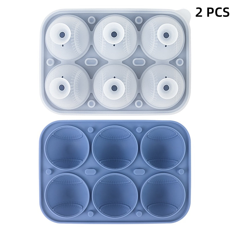 Baseball Sphere Ice Cube Mold