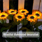 Luz Solar LED de Jardín en Estaca con Diseño de Girasol